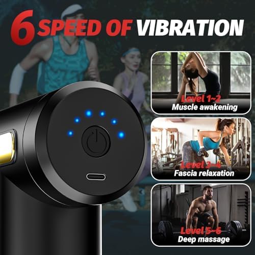 Portable Deep Tissue Massage Gun with Rechargeable Battery