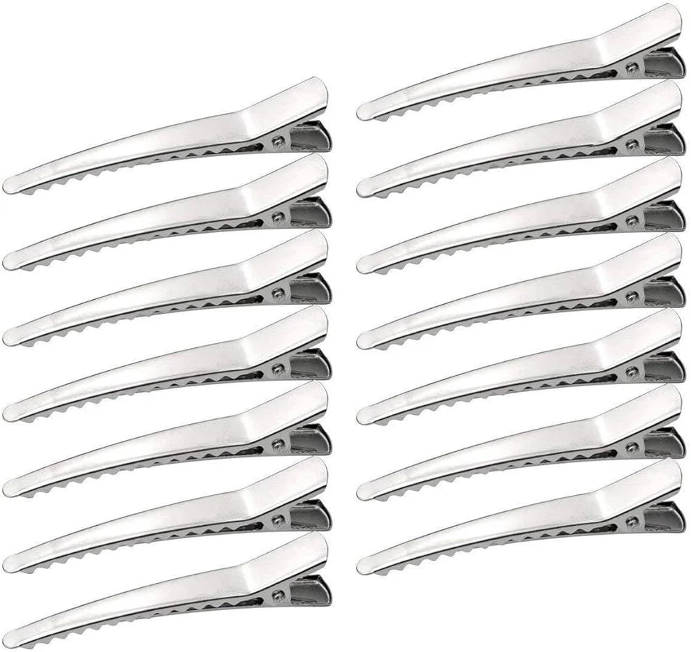 Hair Clips Silver Steel