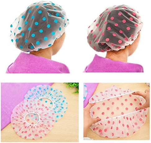 6 Pcs Waterproof Reusable Shower Caps