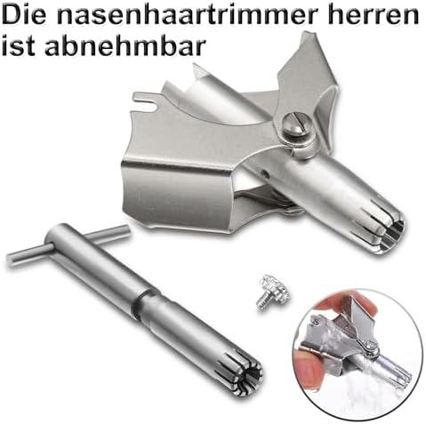 SILVER STAINLESS STEEL NOSE HAIR CLIPPERS