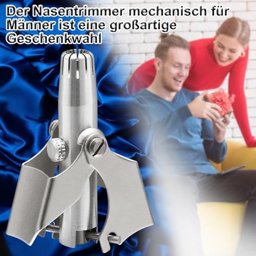 SILVER STAINLESS STEEL NOSE HAIR CLIPPERS