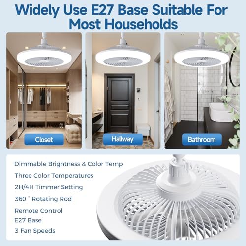 Socket Fan Light with Remote