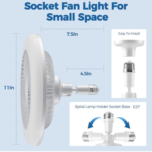 Socket Fan Light with Remote
