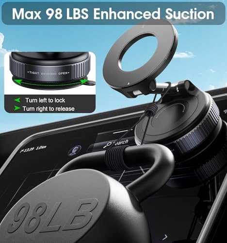 Vacuum Magnetic Car Phone Holder