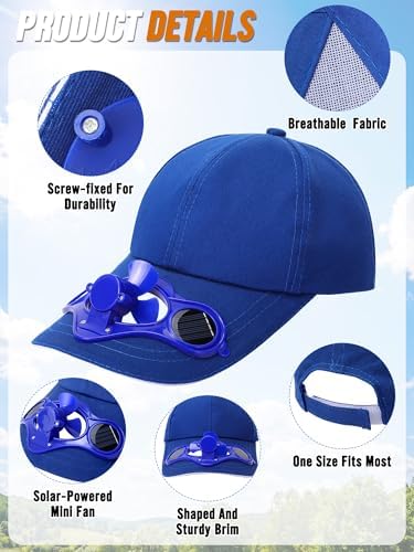 Baseball Cap with Solar Fan