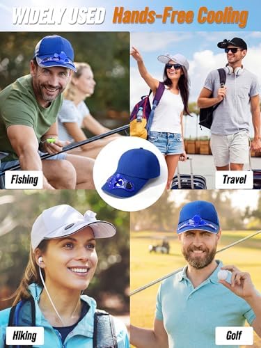 Baseball Cap with Solar Fan