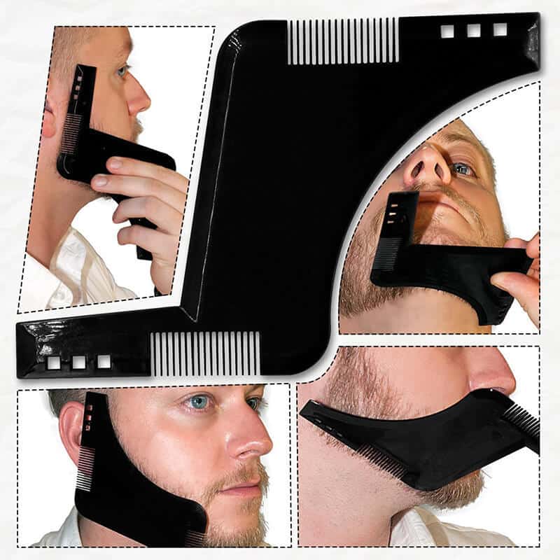Premium Beard Shaping and Styling Template Comb Tool