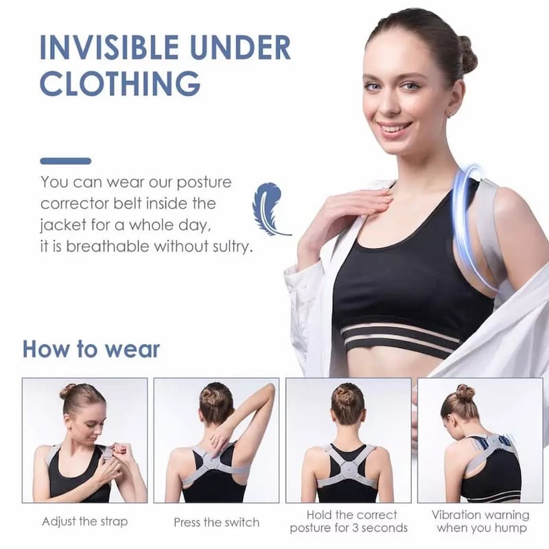 Smart Sensor Vibration Posture Corrector Belt